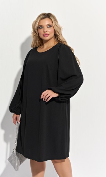 Платье 0287-1с чёрный матовый
